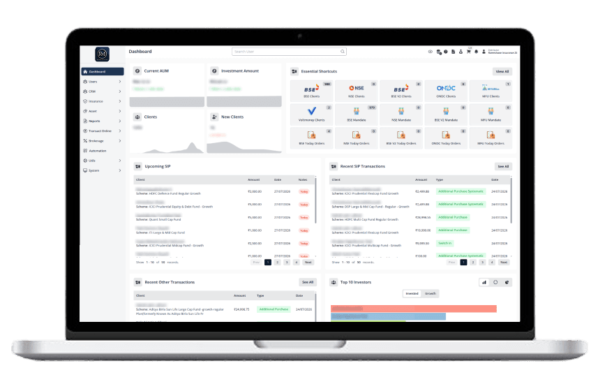 Next-Gen  Mutual Fund Software for Distributors
